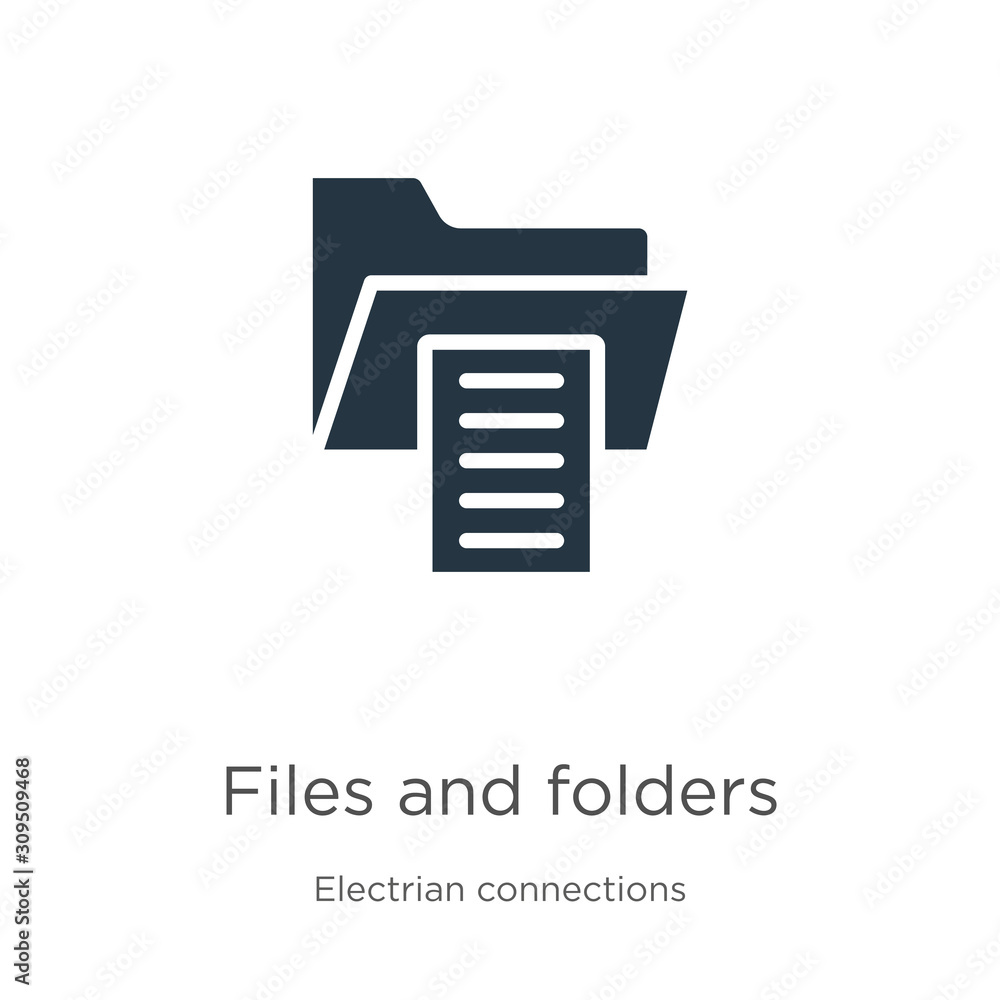 Aufkleber files and folders icon vector. trendy flat files and folders icon from electrian connections collect