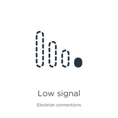 Low signal icon vector. Trendy flat low signal icon from electrian connections collection isolated on white background. Vector illustration can be used for web and mobile graphic design, logo, eps10