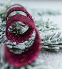 decoration noel coeur rouge torsade
