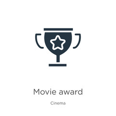 Movie award icon vector. Trendy flat movie award icon from cinema collection isolated on white background. Vector illustration can be used for web and mobile graphic design, logo, eps10