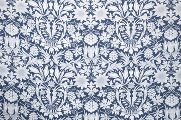 花柄模様のある布地のテクスチャー