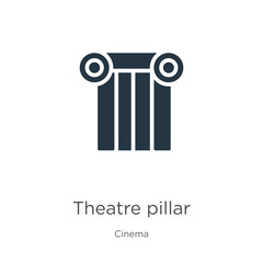 Theatre pillar icon vector. Trendy flat theatre pillar icon from cinema collection isolated on white background. Vector illustration can be used for web and mobile graphic design, logo, eps10