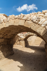 Ruins of the Graeco Roman underground thermal baths and archways