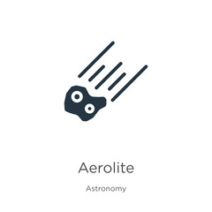 Aerolite icon vector. Trendy flat aerolite icon from astronomy collection isolated on white background. Vector illustration can be used for web and mobile graphic design, logo, eps10