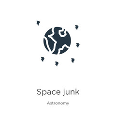 Space junk icon vector. Trendy flat space junk icon from astronomy collection isolated on white background. Vector illustration can be used for web and mobile graphic design, logo, eps10