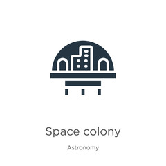 Fototapeta premium Space colony icon vector. Trendy flat space colony icon from astronomy collection isolated on white background. Vector illustration can be used for web and mobile graphic design, logo, eps10