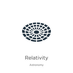 Relativity icon vector. Trendy flat relativity icon from astronomy collection isolated on white background. Vector illustration can be used for web and mobile graphic design, logo, eps10