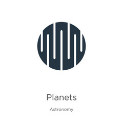 Planets icon vector. Trendy flat planets icon from astronomy collection isolated on white background. Vector illustration can be used for web and mobile graphic design, logo, eps10