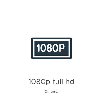 1080p full hd icon vector. Trendy flat 1080p full hd icon from cinema collection isolated on white background. Vector illustration can be used for web and mobile graphic design, logo, eps10