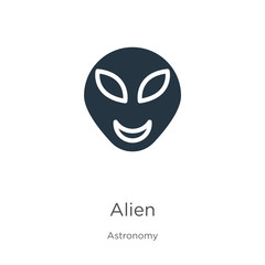 Alien icon vector. Trendy flat alien icon from astronomy collection isolated on white background. Vector illustration can be used for web and mobile graphic design, logo, eps10