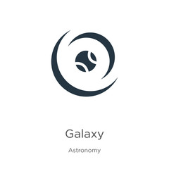 Galaxy icon vector. Trendy flat galaxy icon from astronomy collection isolated on white background. Vector illustration can be used for web and mobile graphic design, logo, eps10