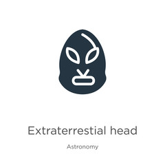 Extraterrestial head icon vector. Trendy flat extraterrestial head icon from astronomy collection isolated on white background. Vector illustration can be used for web and mobile graphic design, logo,