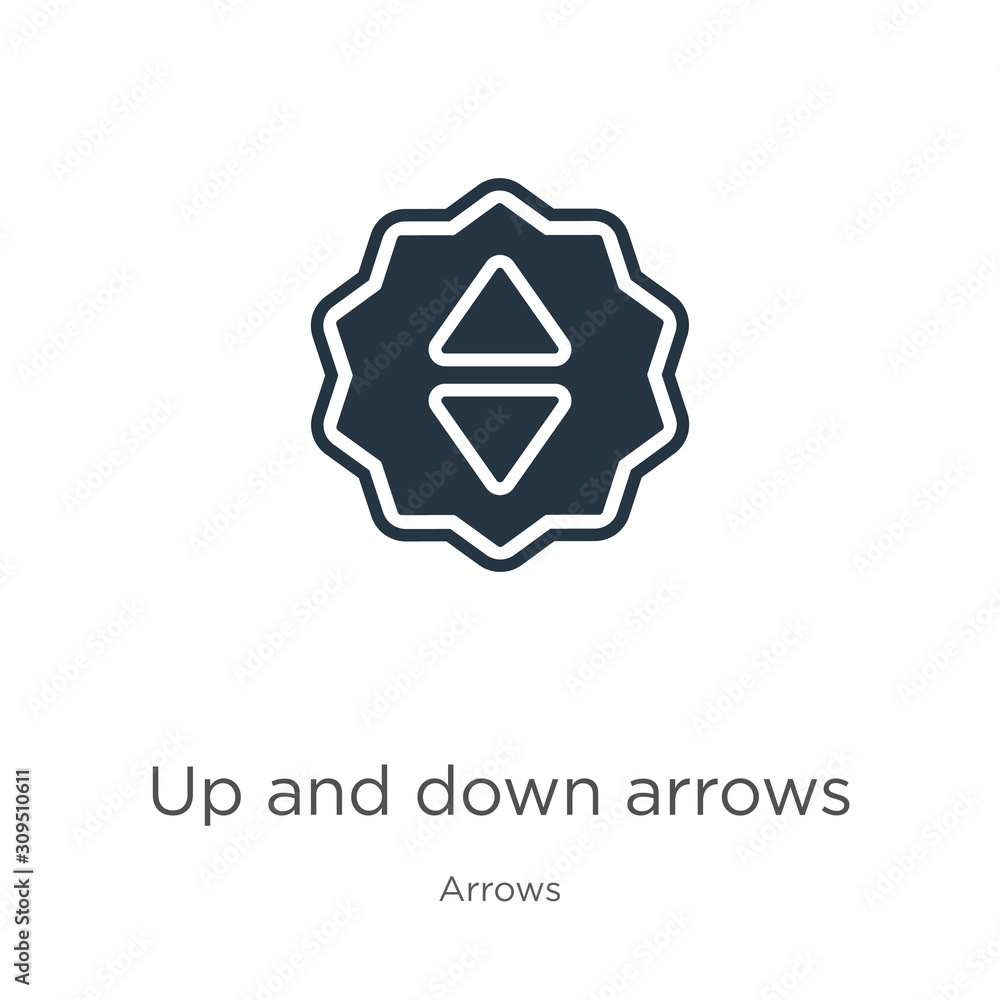 Poster up and down arrows icon vector. trendy flat up and down arrows icon from arrows collection isolated 