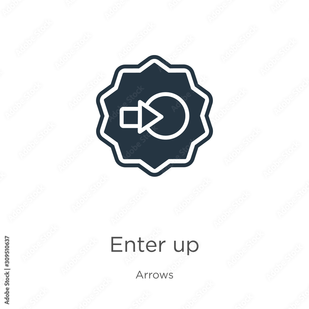 Poster enter up icon vector. trendy flat enter up icon from arrows collection isolated on white background.