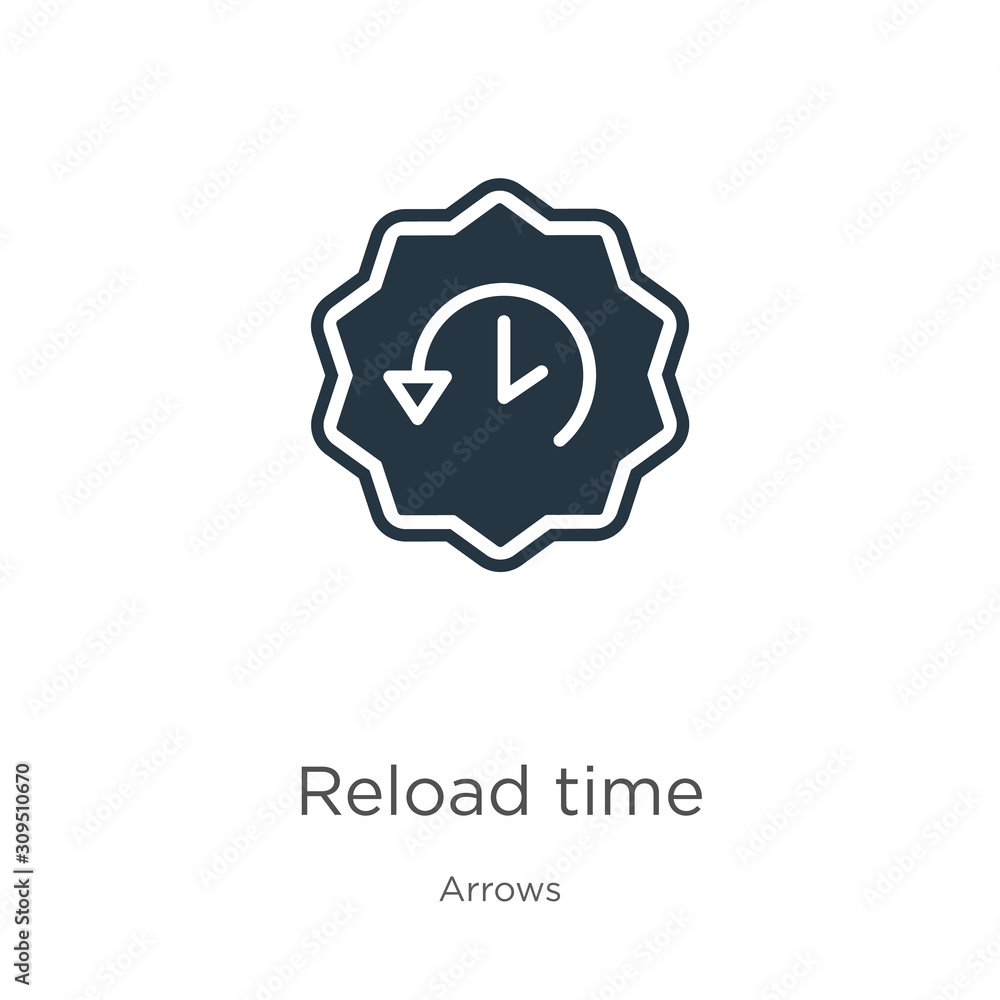 Poster reload time icon vector. trendy flat reload time icon from arrows collection isolated on white backg