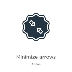 Minimize arrows icon vector. Trendy flat minimize arrows icon from arrows collection isolated on white background. Vector illustration can be used for web and mobile graphic design, logo, eps10