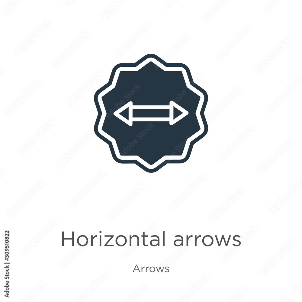 Poster horizontal arrows icon vector. trendy flat horizontal arrows icon from arrows collection isolated on