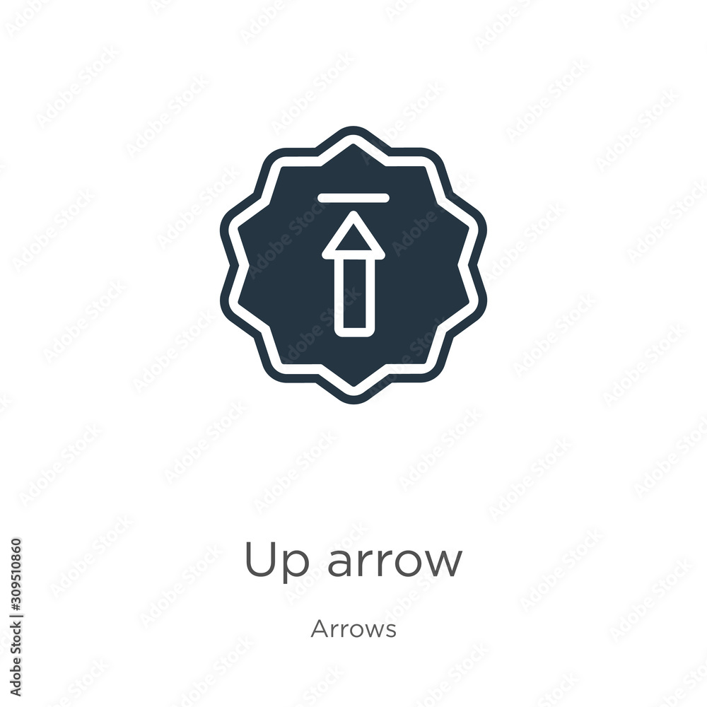 Poster up arrow icon vector. trendy flat up arrow icon from arrows collection isolated on white background.
