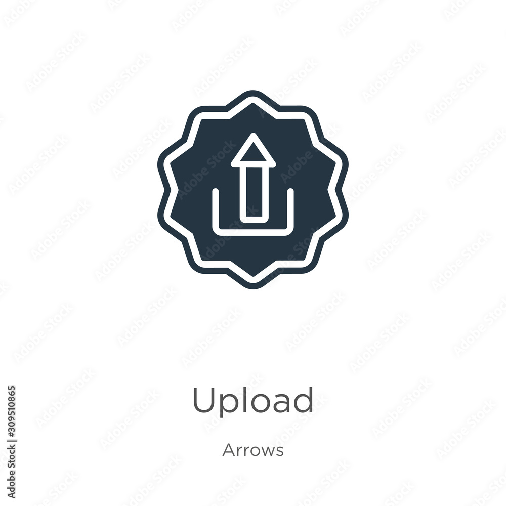 Poster upload icon vector. trendy flat upload icon from arrows collection isolated on white background. vec