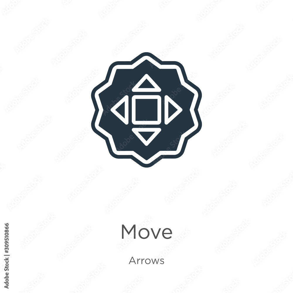 Aufkleber move icon vector. trendy flat move icon from arrows collection isolated on white background. vector 