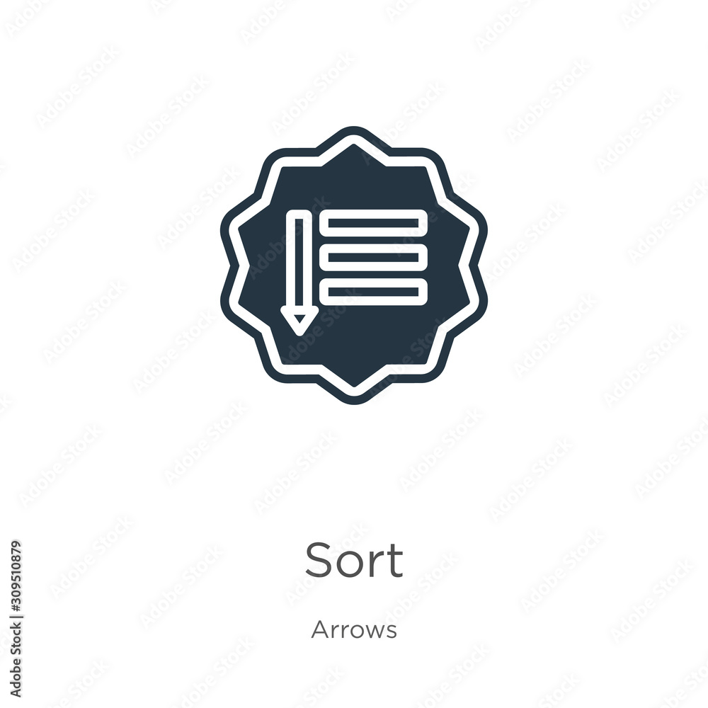 Aufkleber sort icon vector. trendy flat sort icon from arrows collection isolated on white background. vector 