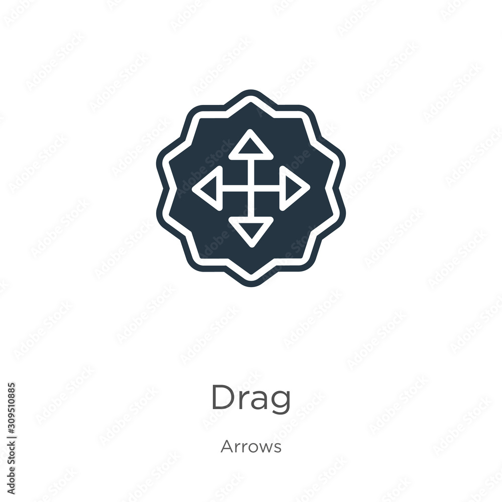 Poster drag icon vector. trendy flat drag icon from arrows collection isolated on white background. vector 