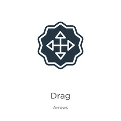Drag icon vector. Trendy flat drag icon from arrows collection isolated on white background. Vector illustration can be used for web and mobile graphic design, logo, eps10