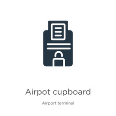 Airpot cupboard icon vector. Trendy flat airpot cupboard icon from airport terminal collection isolated on white background. Vector illustration can be used for web and mobile graphic design, logo,
