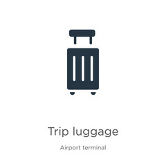 Trip luggage icon vector. Trendy flat trip luggage icon from airport terminal collection isolated on white background. Vector illustration can be used for web and mobile graphic design, logo, eps10