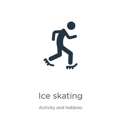 Fototapeta na wymiar Ice skating icon vector. Trendy flat ice skating icon from activities collection isolated on white background. Vector illustration can be used for web and mobile graphic design, logo, eps10