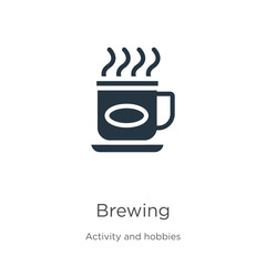 Brewing icon vector. Trendy flat brewing icon from activity and hobbies collection isolated on white background. Vector illustration can be used for web and mobile graphic design, logo, eps10