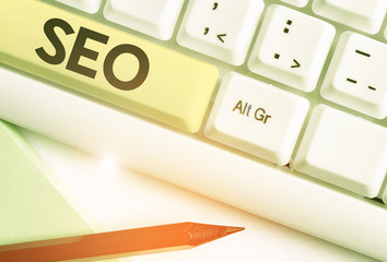 Handwriting text writing Seo. Conceptual photo incredibly effective way to market your near...