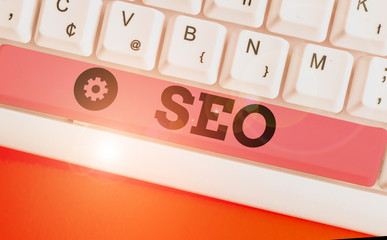Text sign showing Seo. Business photo text incredibly effective way to market your near business...