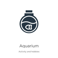 Aquarium icon vector. Trendy flat aquarium icon from activity and hobbies collection isolated on white background. Vector illustration can be used for web and mobile graphic design, logo, eps10