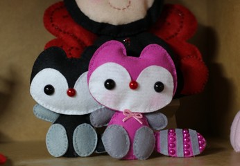 animal figures made with felt