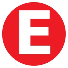 The Letter E Big Red Dot Letters and Numbers