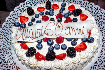 Birthday Cake with Italian Greeting
