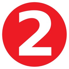The Number 2 Big Red Dot Letters and Numbers