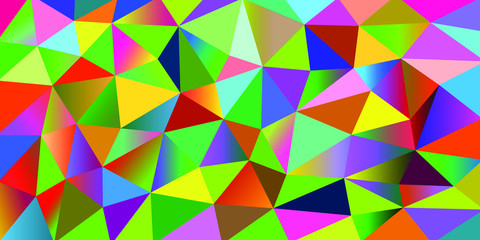Fototapeta premium Wallpaper in the form of multi-colored triangular polygons.