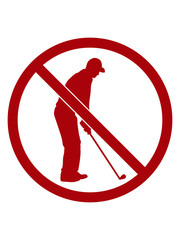 Schild Golf Verboten 