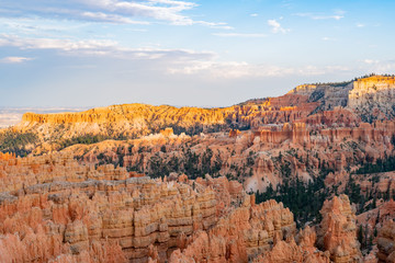 Afternoon view of the hoodoo in Sunset Point of Bryce Canyon National Park
