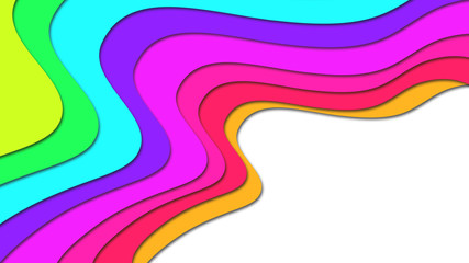 虹色の幾何学的な波の模様