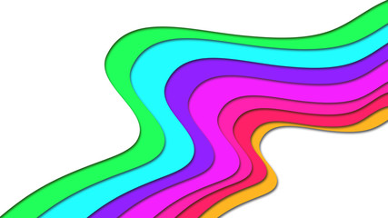 虹色の幾何学的な波の模様