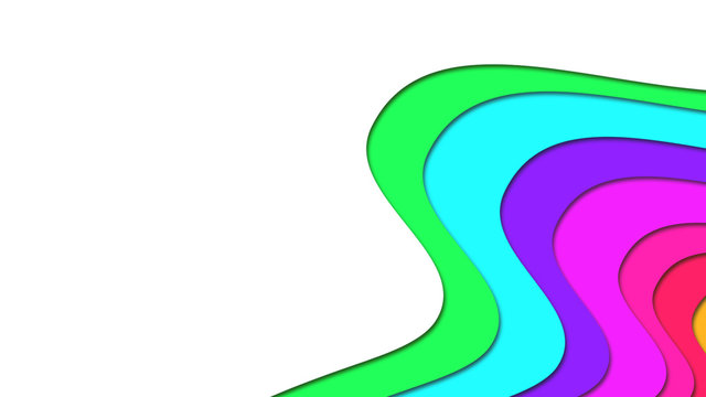 虹色の幾何学的な波の模様