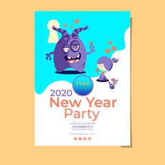 Cartel año nuevo amigo de los miedos 