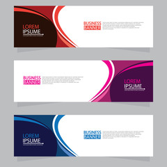 Vector abstract design web banner template.Abstract geometric web banner template on grey background.Modern banner.