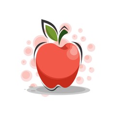 cartoon apple fruits design vector collection
