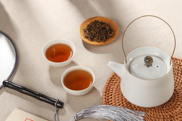 cup of tea and teapot