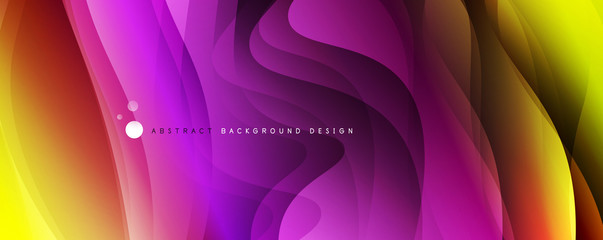 Trendy simple fluid color gradient abstract background with dynamic wave line effect. Vector Illustration For Wallpaper, Banner, Background, Card, Book Illustration, landing page