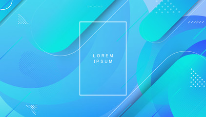 Colorful landing page abstract geometric shape and dynamic background on gradient colour.